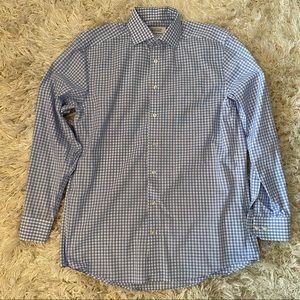 Checkered Dress Shirt: 15.5” x 34/35